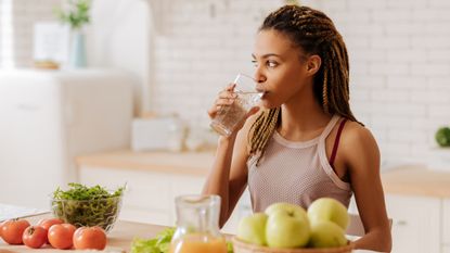 Woman drinking water