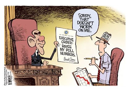 Obama cartoon poll numbers