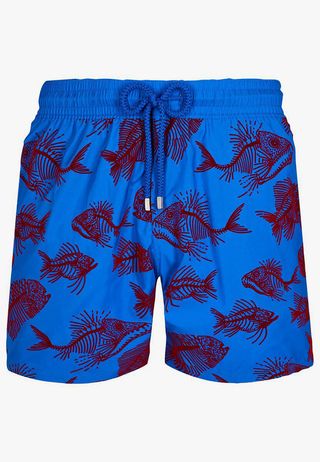 Vilberequin 50th anniversary swimming trunks with fish print