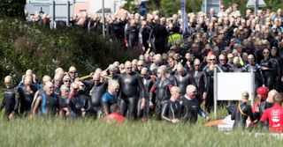 Swim start at the Bantham Swoosh