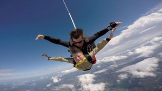 Lady Colin Campbell doing the Skydive challenge