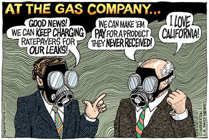 Editorial cartoon U.S. California Gas company