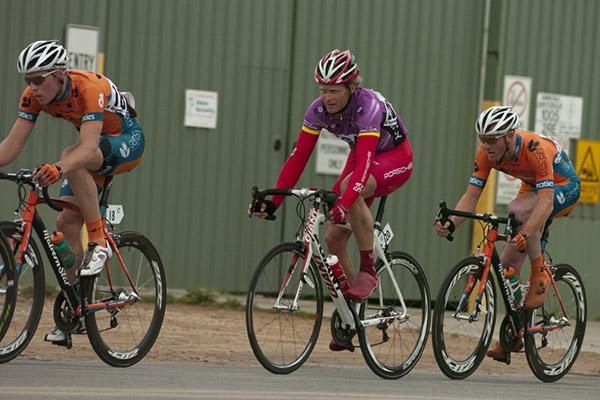 Stuart Shaw (Drapac Porsche) didn't have far to look to find nearest rival on the GC, Joel Pearson (Genesys Wealth Advisers), in the peloton.