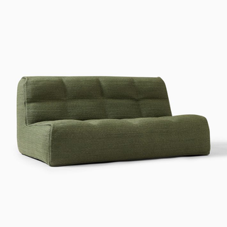 green outdoor bean bag-like sofa