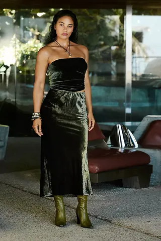 The Tilda Maxi Slip Skirt: Velvet Edition