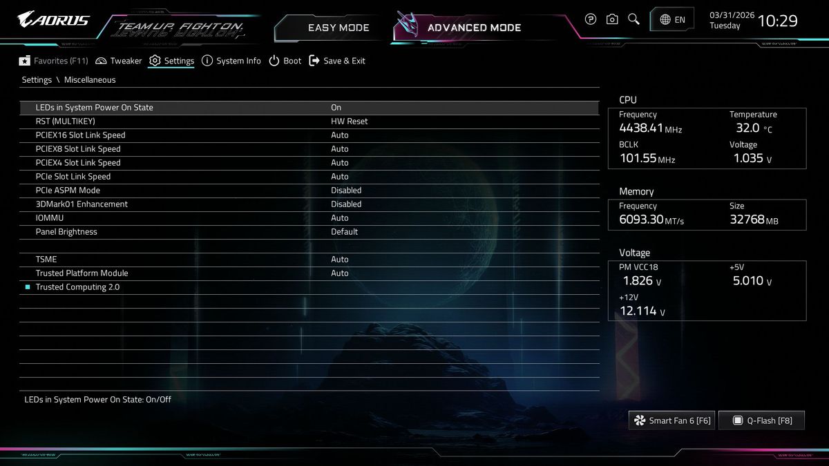 Gigabyte X870E Aorus Xtreme X3D AI Top - BIOS