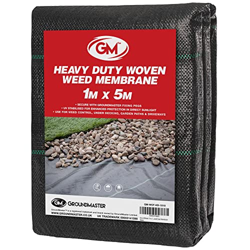 Groundmaster Heavy Duty Weed Control Fabric Ground Cover Membrane (1m X 5m)