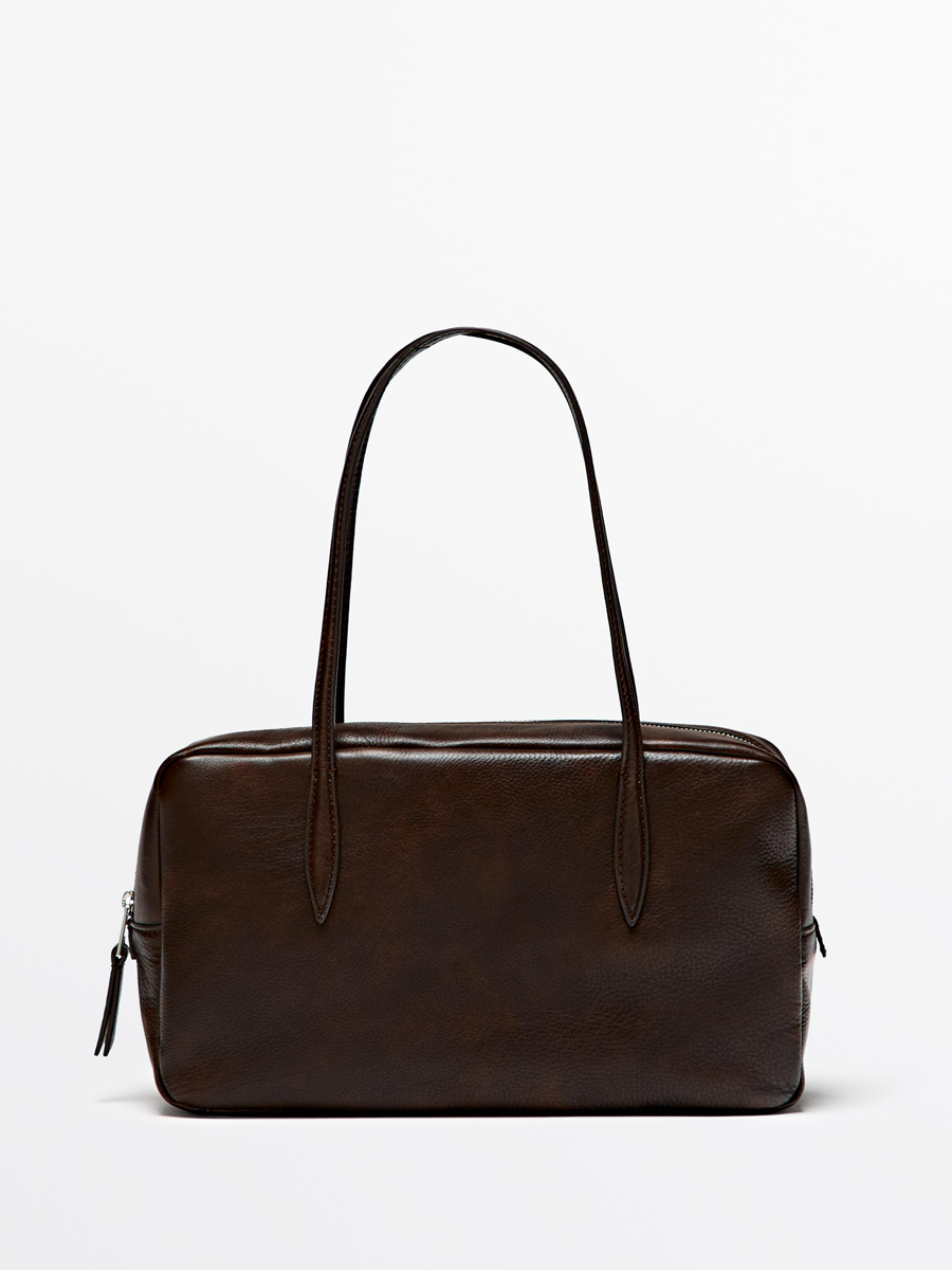 Massimo Dutti, Nappa Leather Mini Duffle Bag