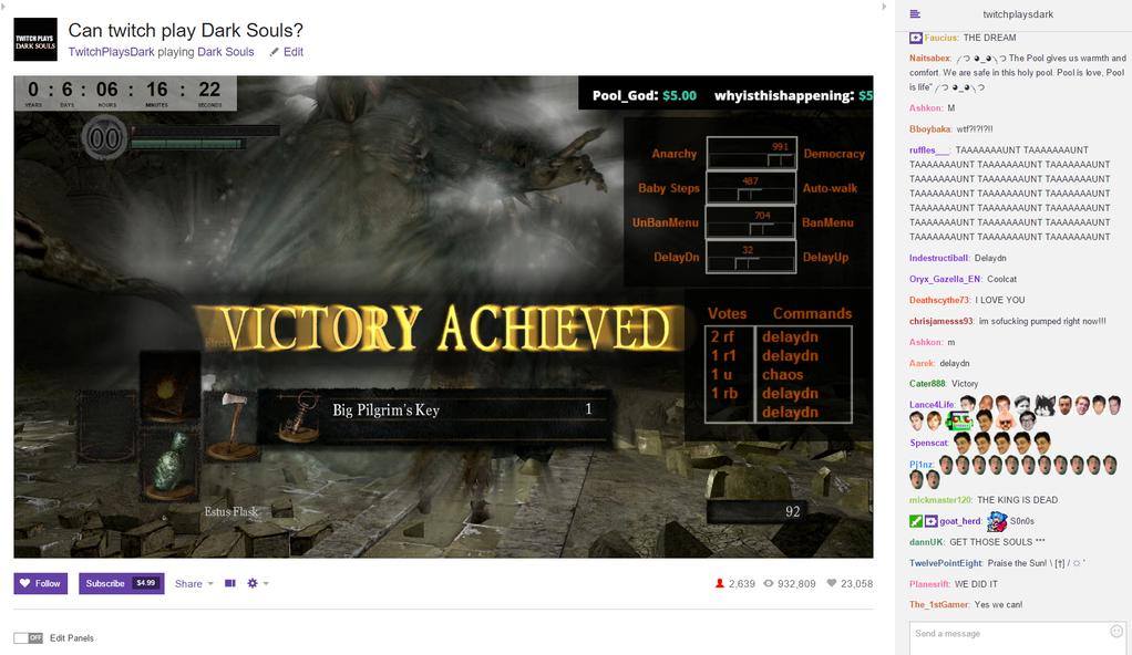 Twitch Plays Dark Souls Asylum Demon