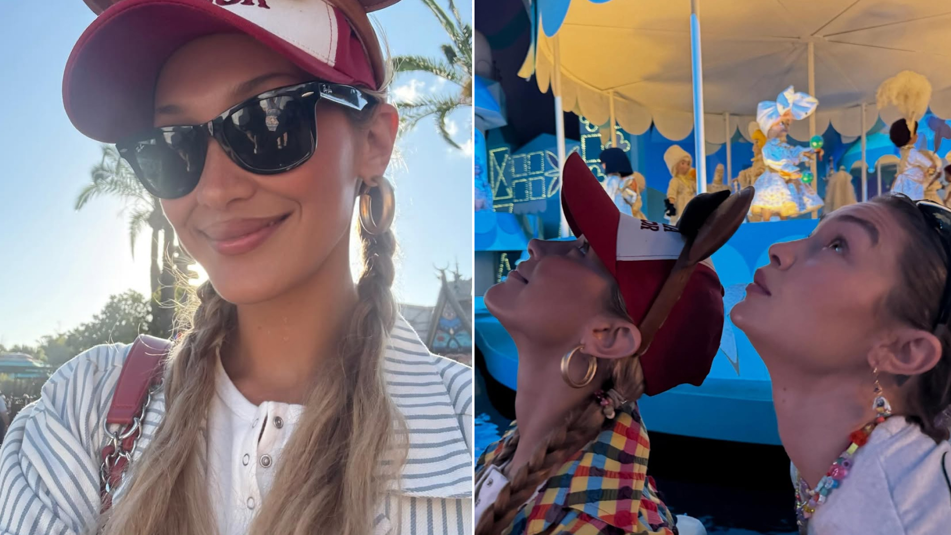 Bella Hadid takes the Salomon hiking sneakers trend to Disney World with sister Gigi Hadid