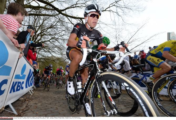Belgian champion Stijn Devolder (Trek Factory Racing) would figure prominently in the Gent-Wevelgem finale