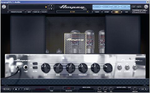 The amp controls are similar to those on the original hardware.
