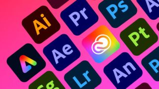Colourful Adobe logos for programs including photoshop