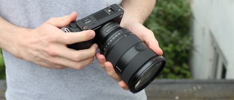 Sony ZV-E1 digital camera held in hands