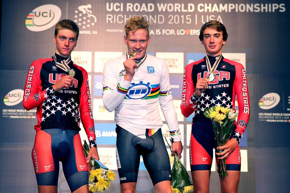 Junior World Championships podium