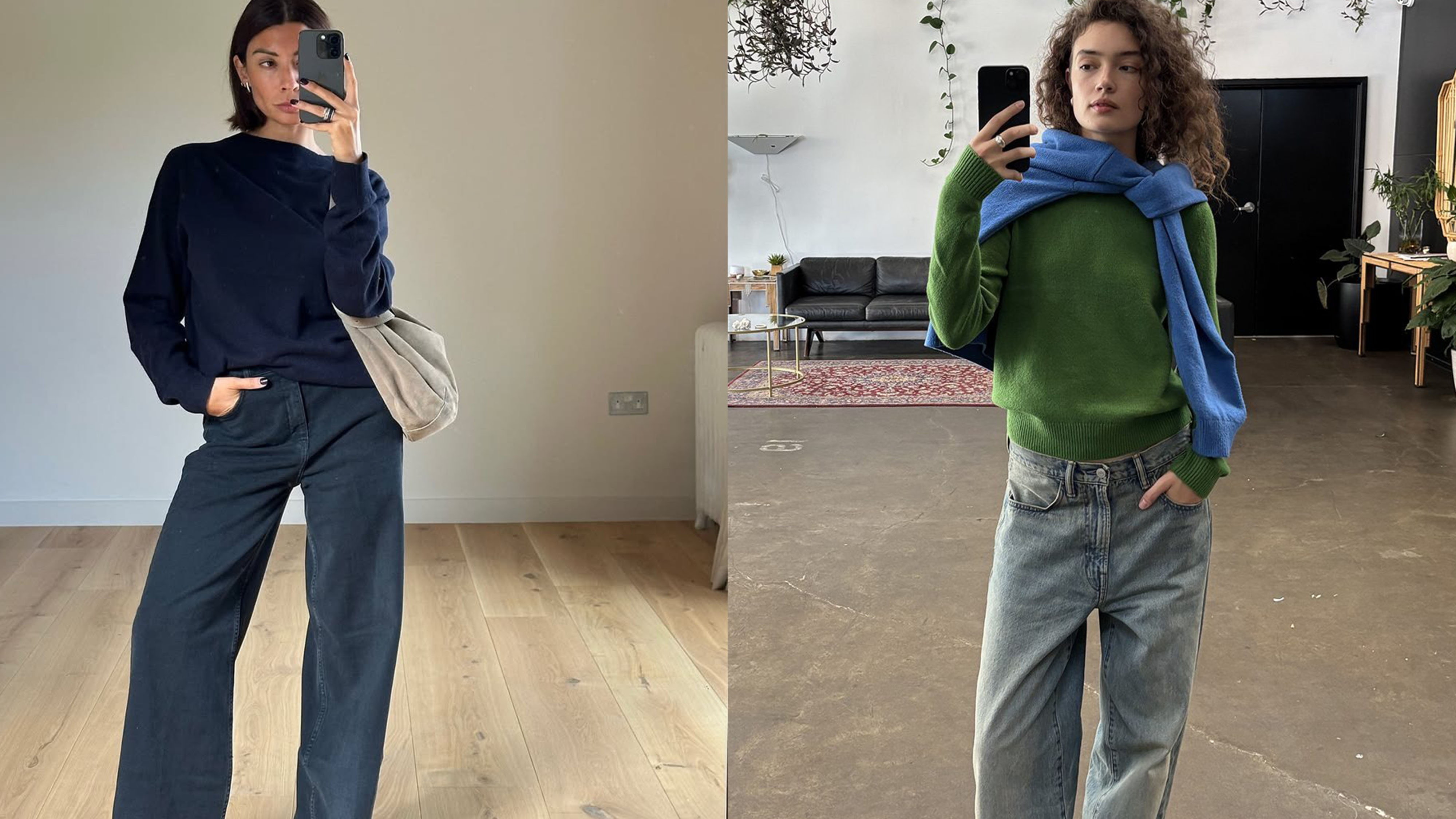 Women in sweaters and jeans
