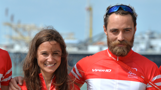 Pippa Middleton and James Middleton Finish the London To Brighton Bike Ride For British Heart Foundation on June 21, 2015 in Brighton, England