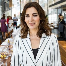 English cook and food writer, Nigella Lawson, attends a book signing and lunch at the Melbourne restaurant, Taxi Kitchen, during her tour of Australia