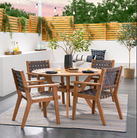 Threshold Bluffdale 6 Person Wood Round Patio Dining Table, $450