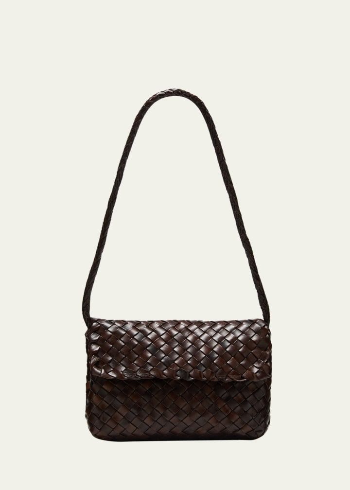 Billie Flap Woven Shoulder Bag