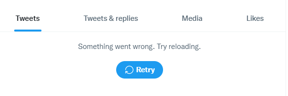 Twitter failure to load