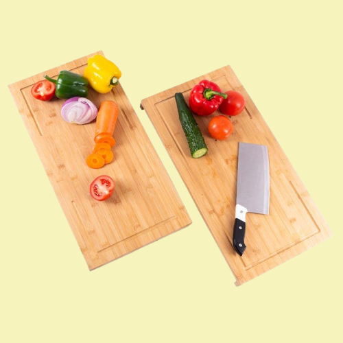 Vencier Set of 2 Bamboo Chopping Board Induction Ceramic Hob Cover Worktop Space Saver