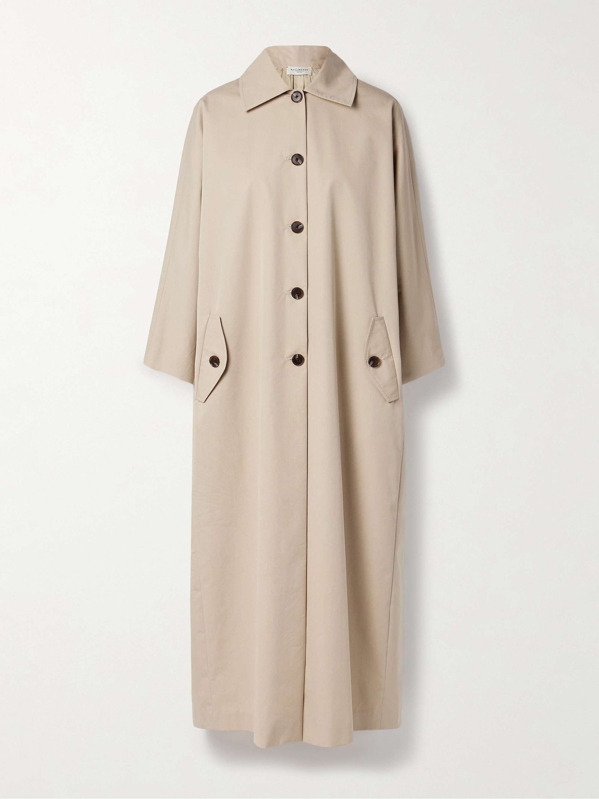 Tavi Pleated Cotton-Blend Twill Trench Coat
