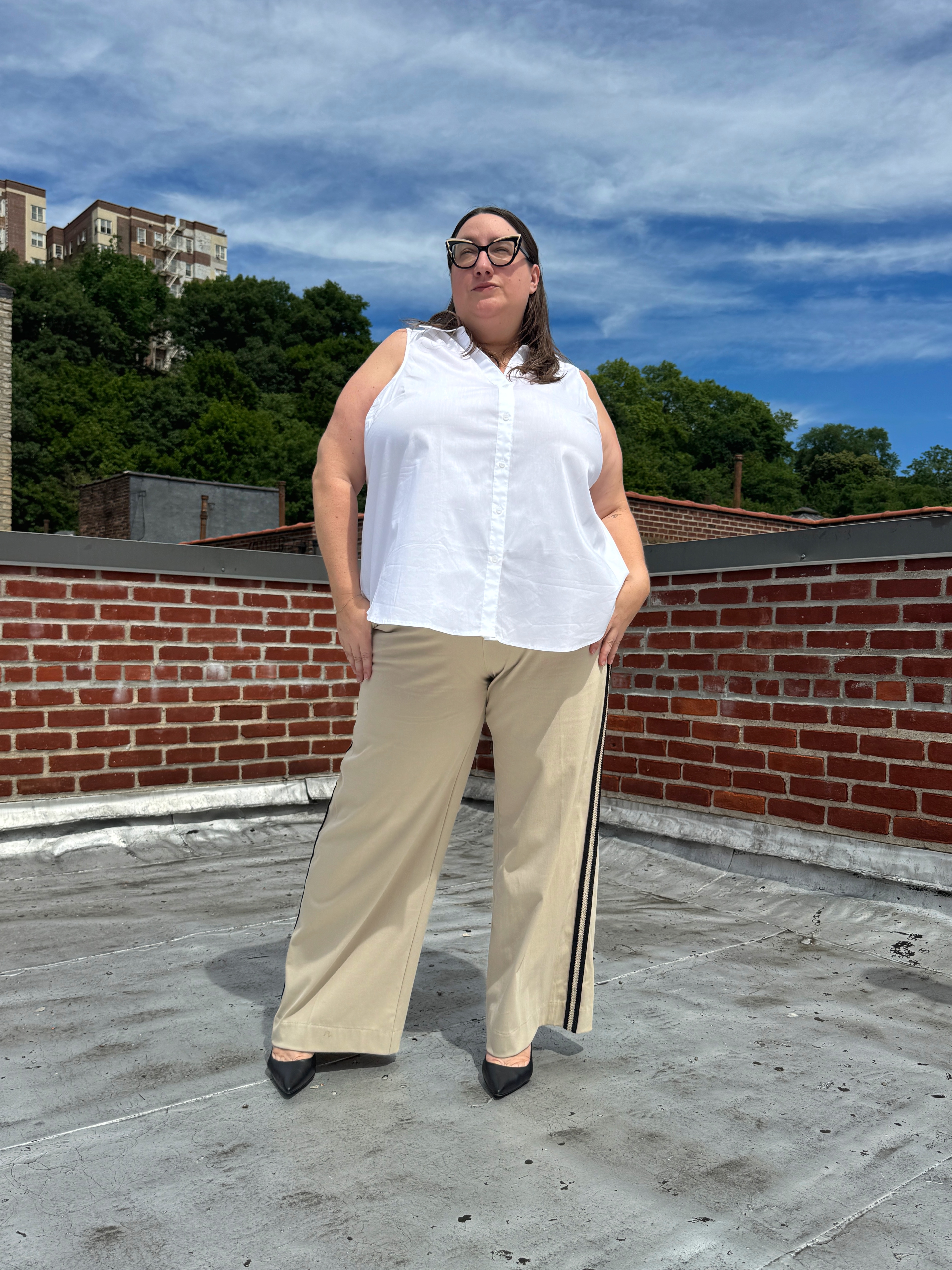 Sarah Chiwaya styles plus-size summer workwear