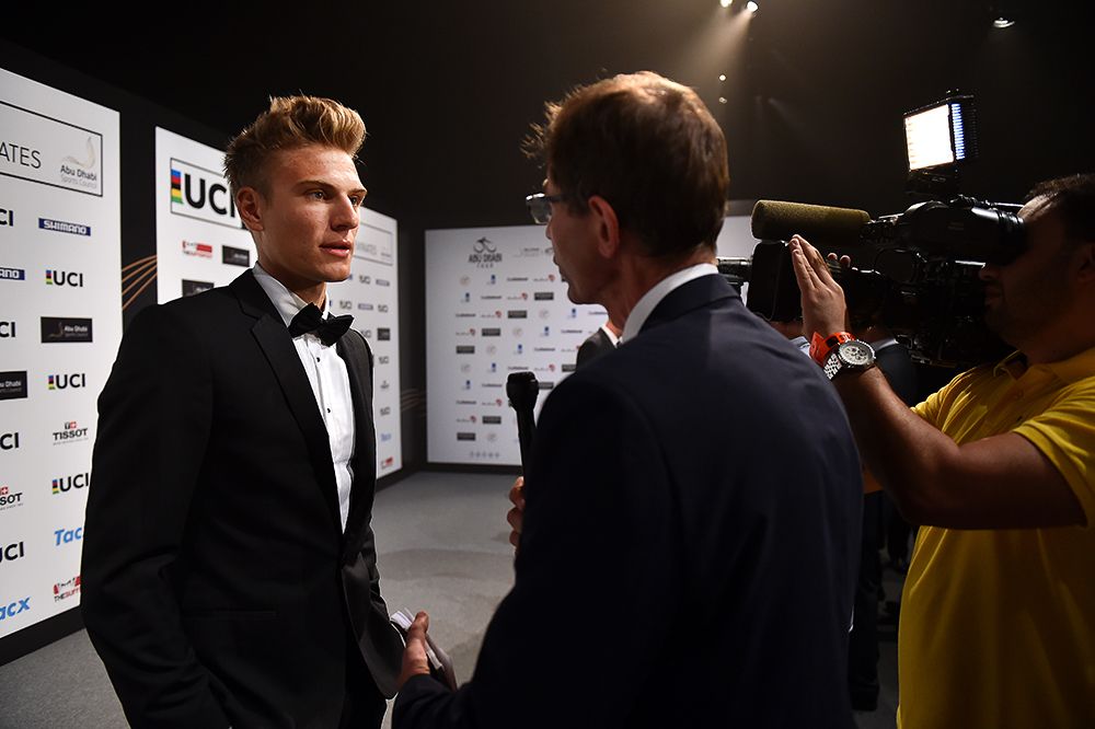 Marcel Kittel meets the press at the UCI Cycling Gala in Abu Dhabi.