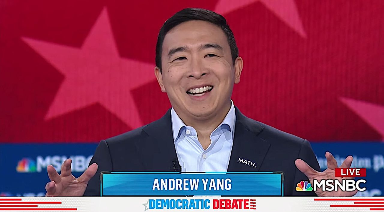 Andrew Yang zings Trump