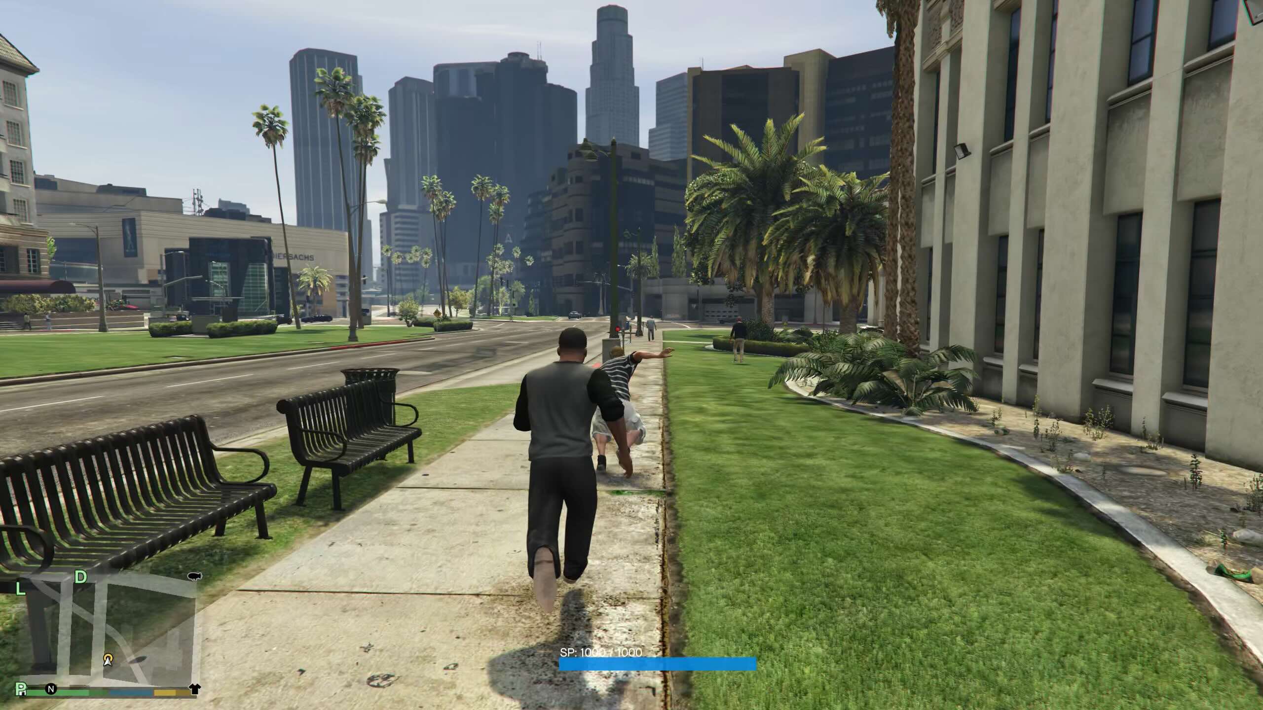 Pursuing a wanted suspect.