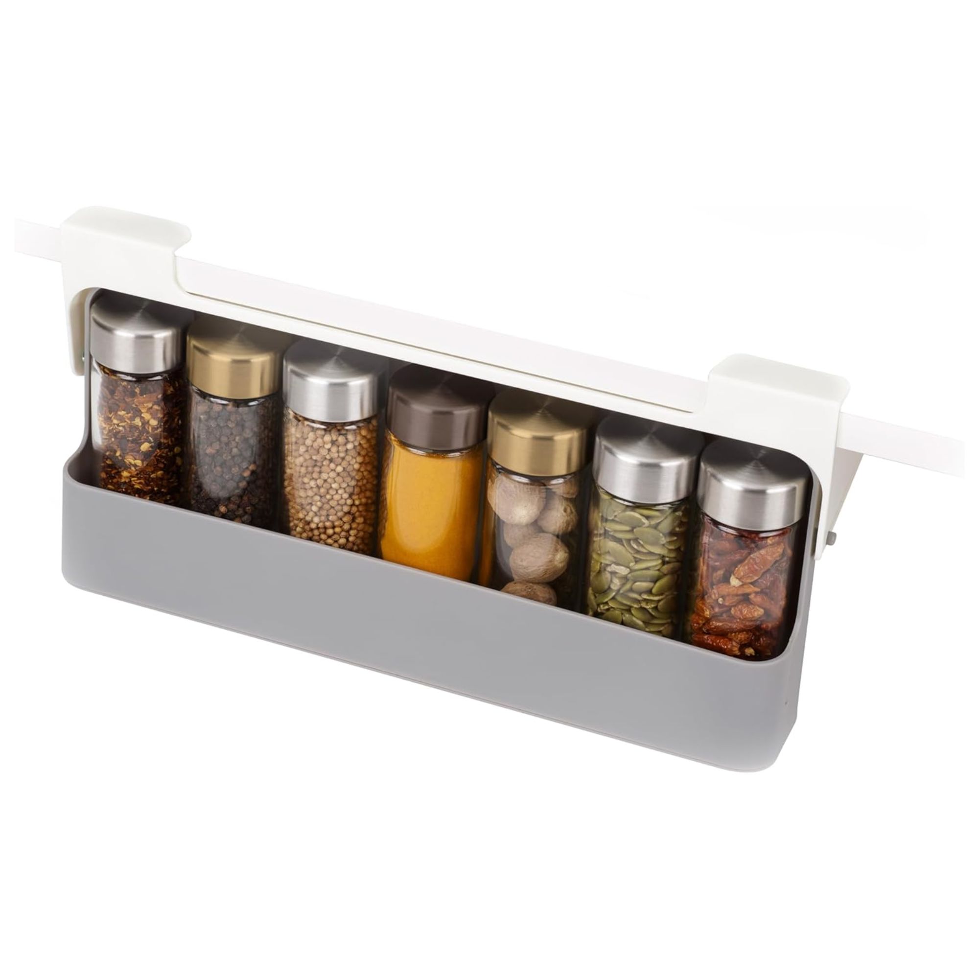 Under-shelf spice rack