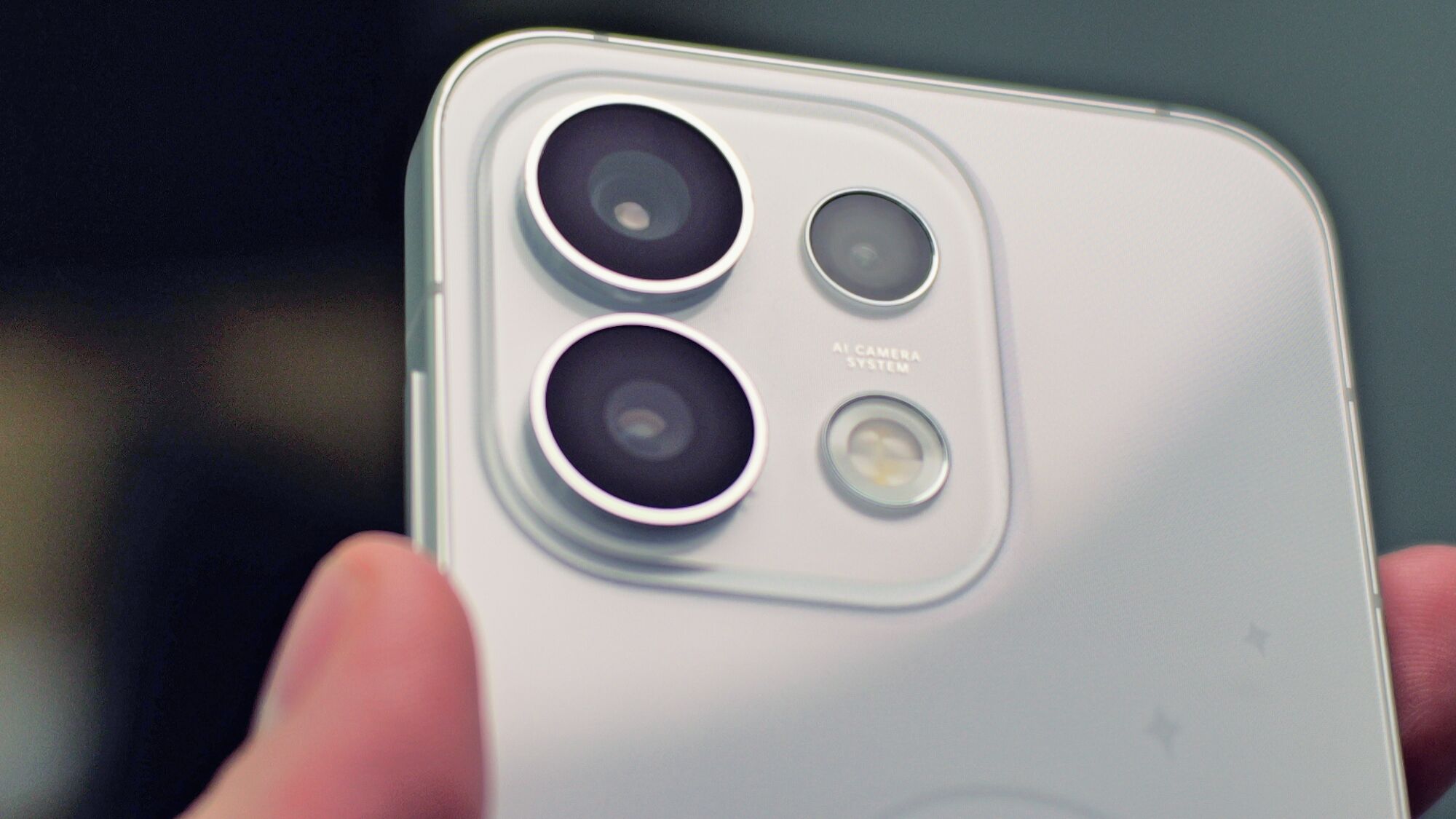 Oppo Reno 16 Pro smartphone in silver