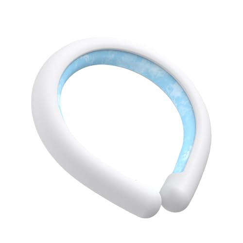 Reusable Gel Ice Neck Cooler, Ice Cooling Neck Ring Cooling Tube Ring, Wrap Around to Keep Cool, Cool Relief From Heat (white)