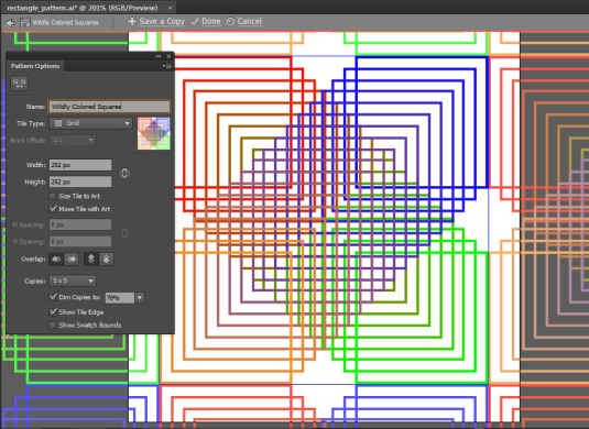 Repeating pattern step 8