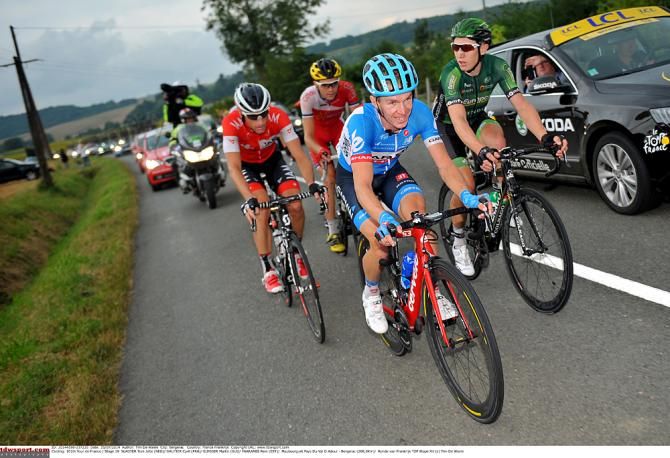 Tom Jelte Slagter (Garmin-Sharp) leads the breakaway