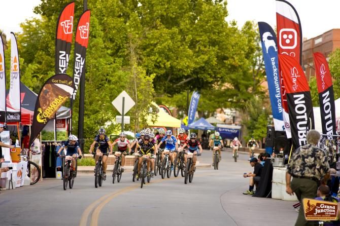 The elite women during the Grand Junction crit