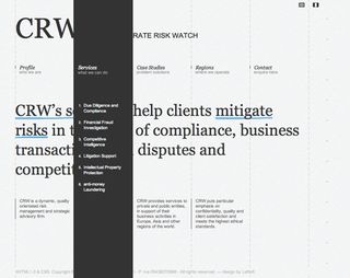 Website navigation: Corporate Risk Watch homepage