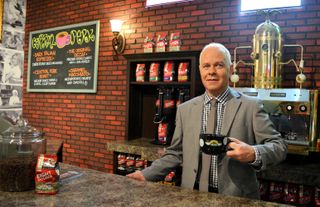 American actor James Michael Tyler, who plays the owner of the Central Perk cafe in the TV series Friends, Gunther