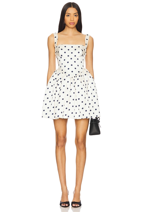Polka Dot Satin Mini Dress