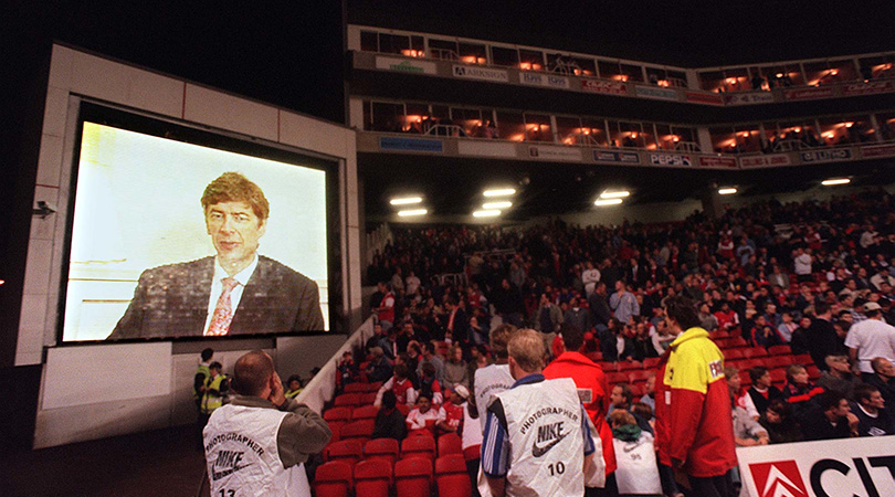 Arsene Wenger Highbury screen