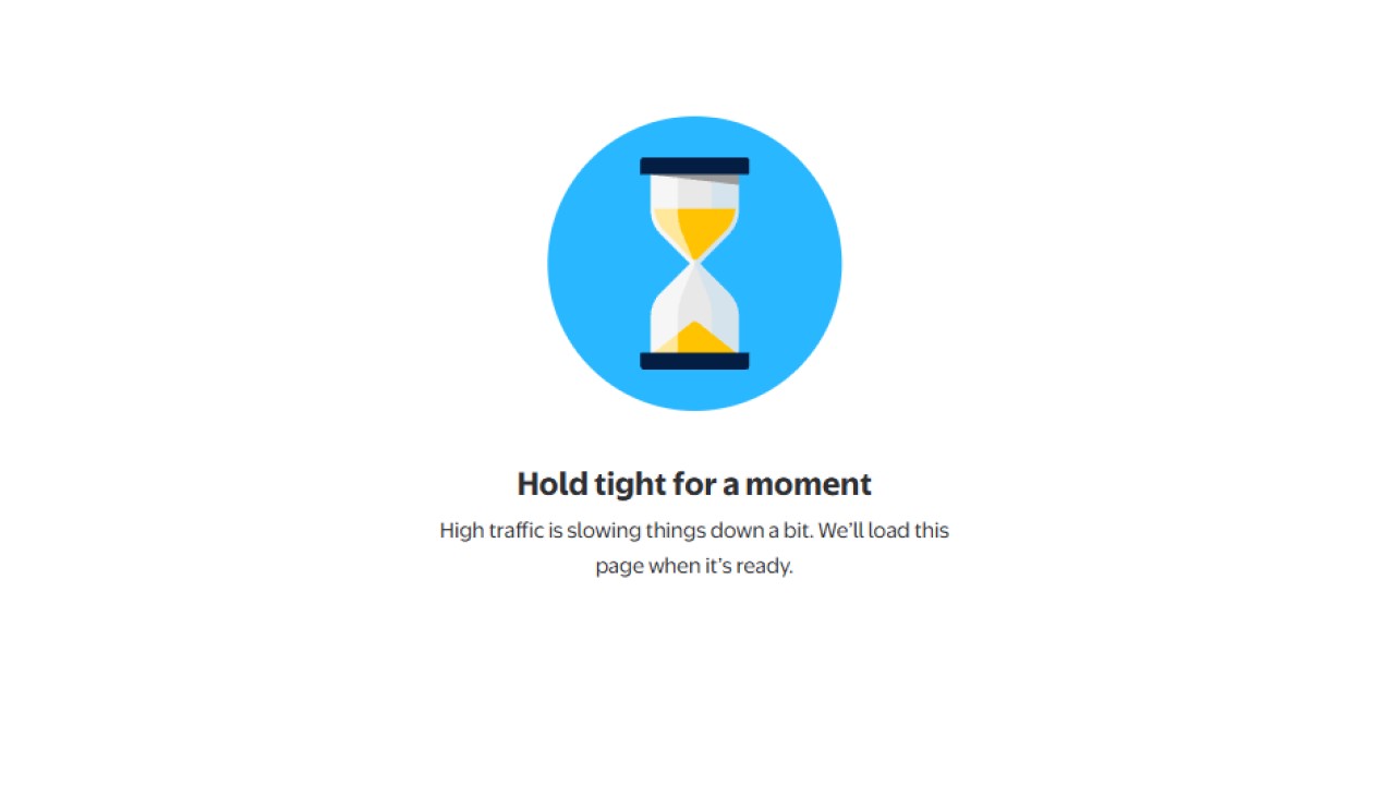 Walmart site loading page