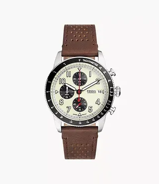 Sport Tourer Chronograph Brown Leather Watch