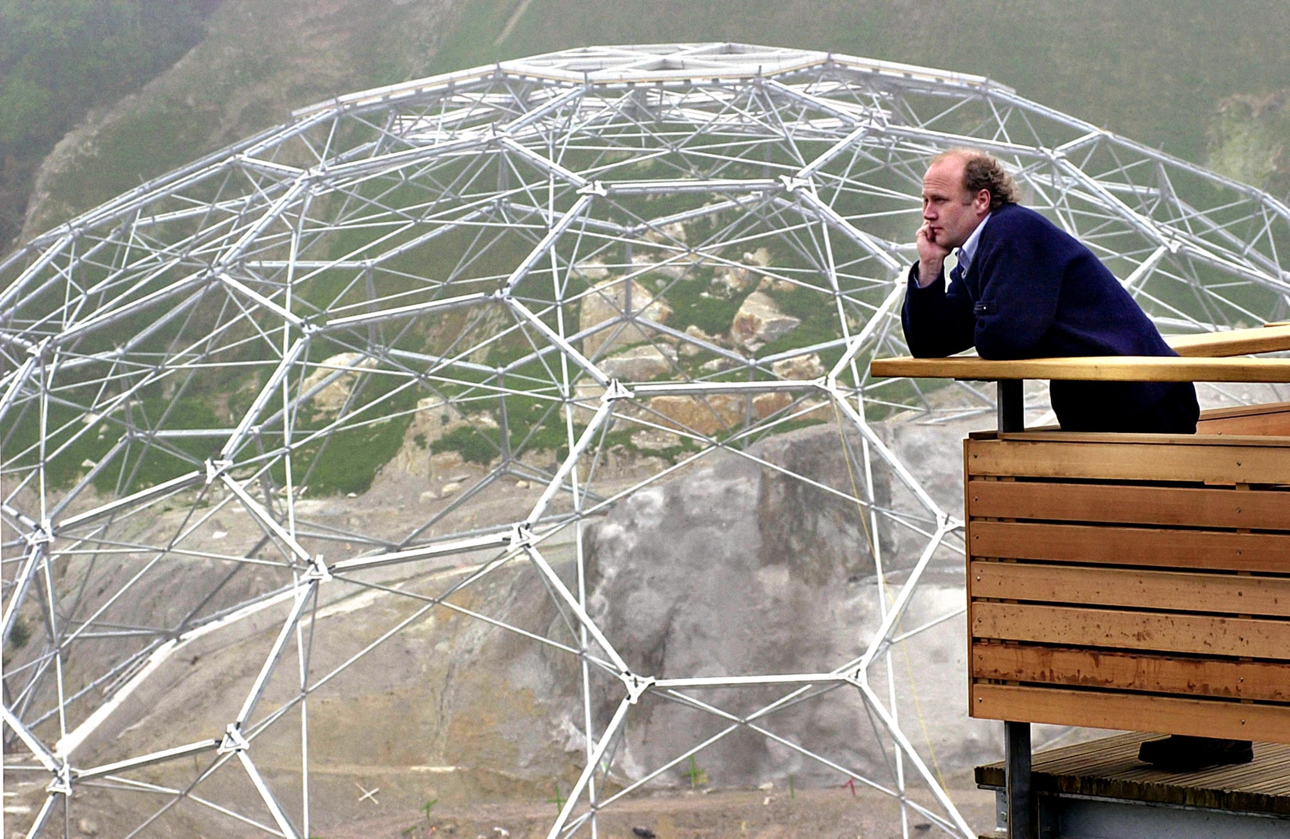 Tim Smit, Chief Executive of the Eden Project at Bodelva, near St Austell, Cornwall, in May 2000