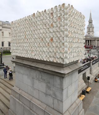 sculpture on plinth