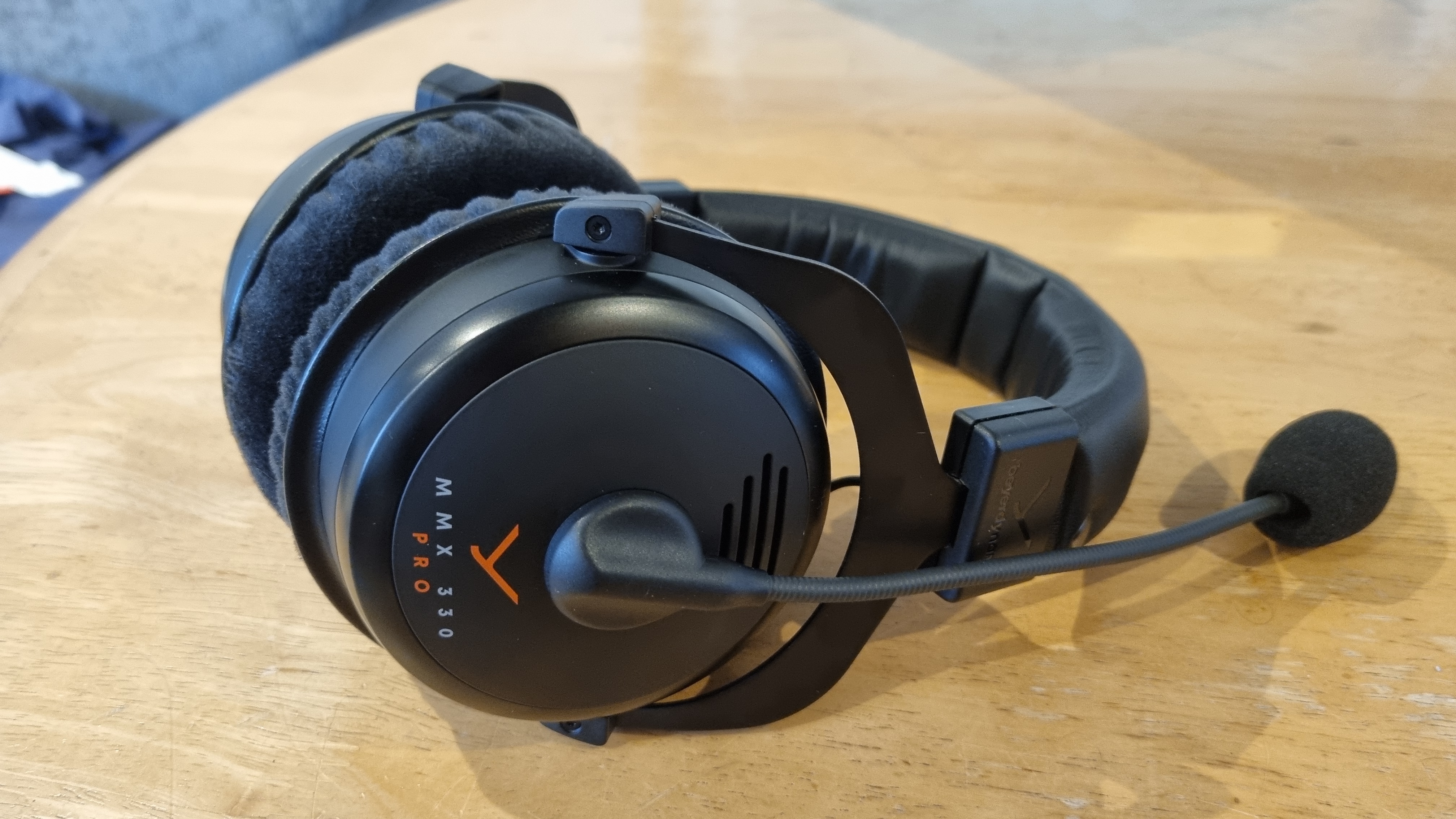 The Beyerdynamic MMX 300 Pro gaming headset.