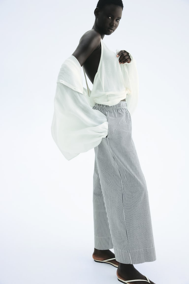 Ankle-Length Cotton Trousers