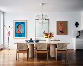 Modern dining room in open plan living space