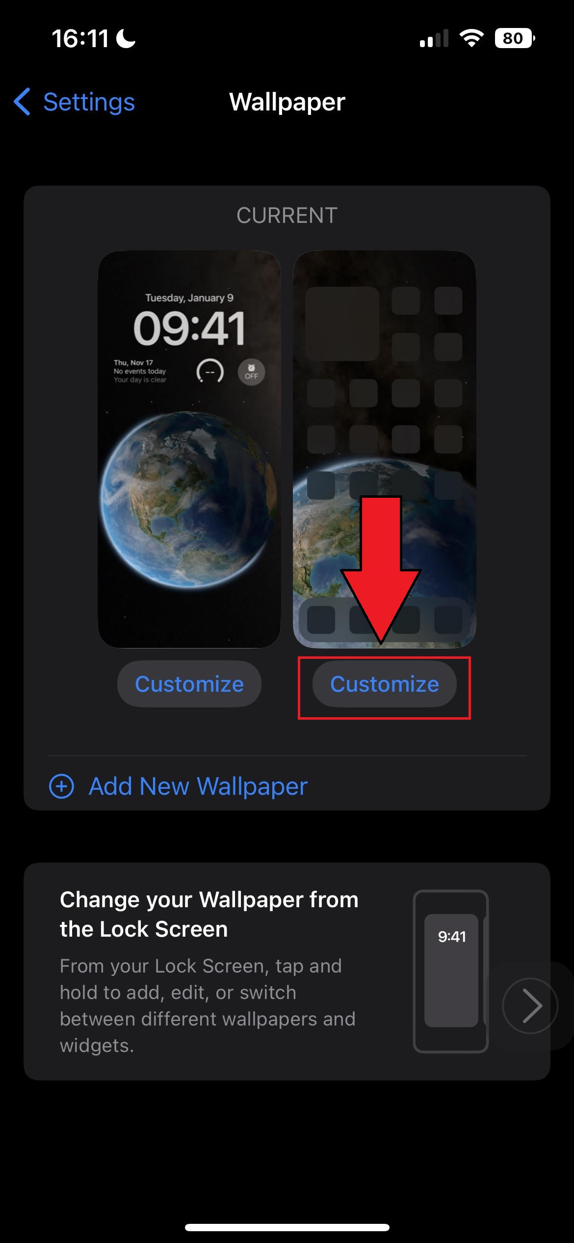 How to change home screen on iPhone