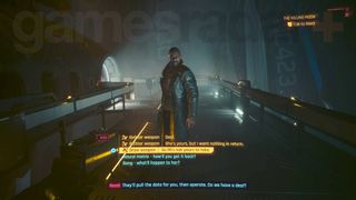 Cyberpunk 2077 Phantom Liberty endings drawing weapon dialogue option when confronting Reed